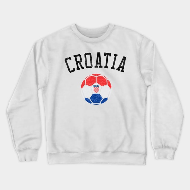 Croatia Soccer Team Heritage Flag Crewneck Sweatshirt by ryanjaycruz